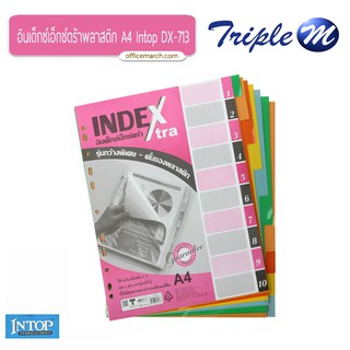 อินเด็กซ์เอ็กซ์ตร้าพลาสติก A4 10 หยัก Intop DX-713