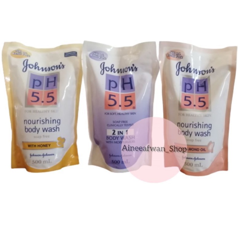 ครีมอาบน้ำ Johnson PH 5.5 ขนาด 500 มล.(ถุงเดียว)