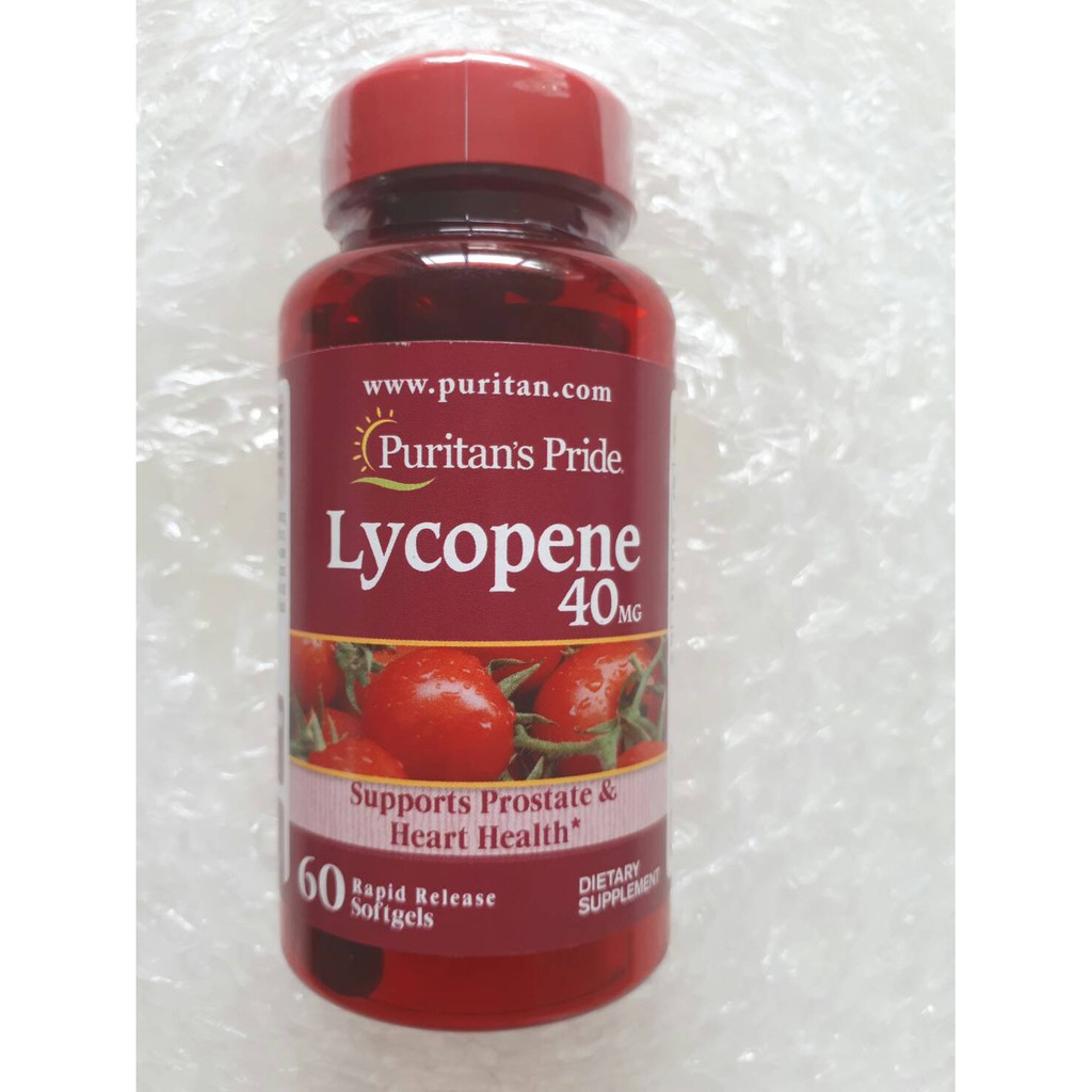 Puritan Lycopene 40 mg 60 softgels สารสกัดจากมะเขือเทศ ไลโคปีน