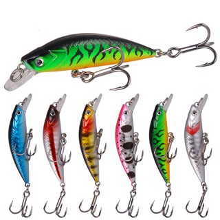 6 ซม. 6 กรัม Minnow เหยื่อตกปลาชุดตกปลาเหยื่อ Swimbaits เรือ Topwater เหยื่อสำหรับปลาเทราท์ตกปลาเบส