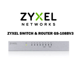 ZYXEL SWITCH HUB 8 PORT GIGABIT (GS-108BV3)ประกัน 3ปี