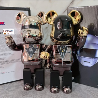 Bearbrick × Daft Punk - Thomas Bangalter &amp; Homem-Christo Gear Joint 400% ฟิกเกอร์อะนิเมะ 28 ซม. ของเล่นสะสม