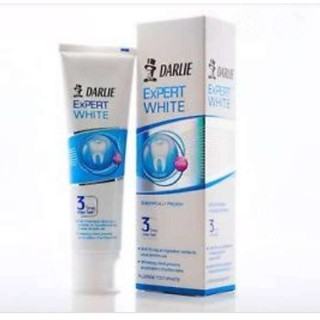 Darlie Expert White toothpase ยาสีฟันดาร์ลี่ เอ็กซ์เปิร์ต ไวท์ 120 กรัม ผสมฟลูโอไรด์ ลดการสะสมคราบ ช่วยให้ฟันขาวขึ้น