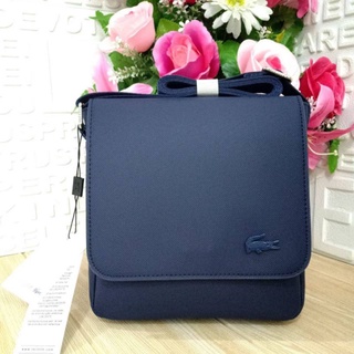 Lacoste men flap bag กระเป๋าสะพายข้างผู้ชาย สีกรมท่า