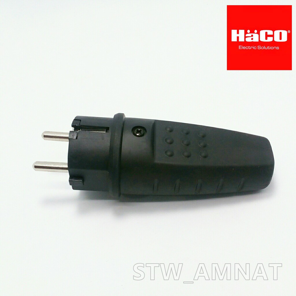 HACO - 2227 ปลั๊กตัวผู้เยอรมัน หุ้มยาง 16A 250V