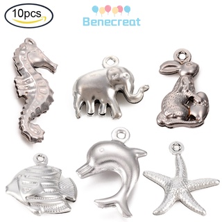 CHARMS Benecreat 10 ชิ้น 304 สแตนเลสขนาด 14.5x10.5x3.5mm  / 16x10.5x3.5mm