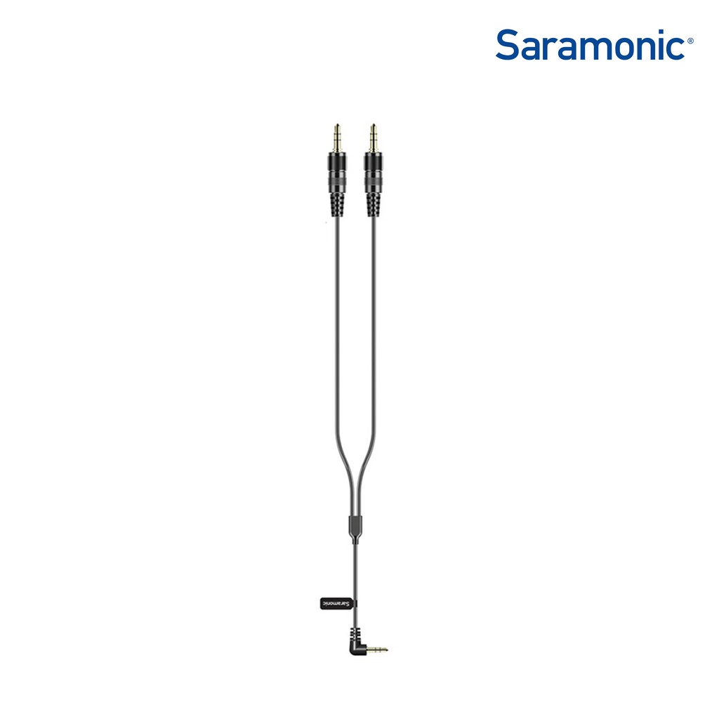 Saramonic SR-C2004 สายอะแดปเตอร์แปลง 3.5 มม.TRS ไป 3.5 มม.TRS หัวคู่ พร้อมตัวล็อค