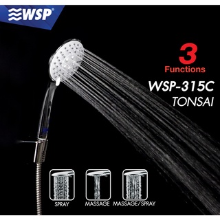 WSP ชุดหัวฝักบัวพร้อมสาย ปรับได้ 3 ระดับ TONSAI รุ่น WSP-315C (สีโครม)