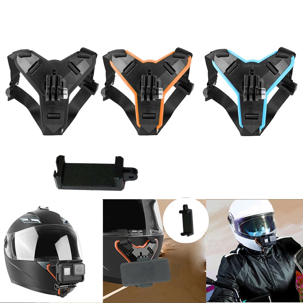 อุปกรณ์เสริมเมาท์ขาตั้งกล้องแอคชั่น ติดหมวกกันน็อค แบบเต็มหน้า สําหรับ Gopro 9 8 7 6 5 Chin mount Helmet thumbnail 3