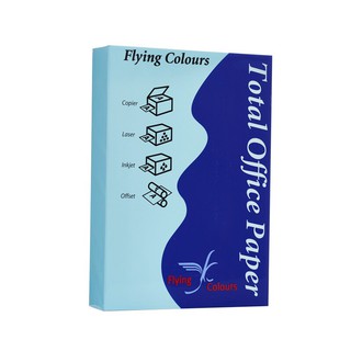 กระดาษสีถ่ายเอกสาร #14 A4 80แกรม สีฟ้า (500แผ่น) ฟลายอิ้ง Copy color paper, # 14 A4 80 gram blue (500 sheets) flying