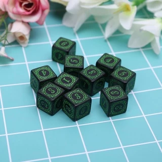 Poop D6 Polyhedral Dice ลูกเต๋า 6 ด้านของเล่นสําหรับเด็ก 10ชิ้น