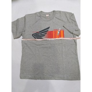เสื้อยืดคอกลม  ฟรีไซส สีเทา honda