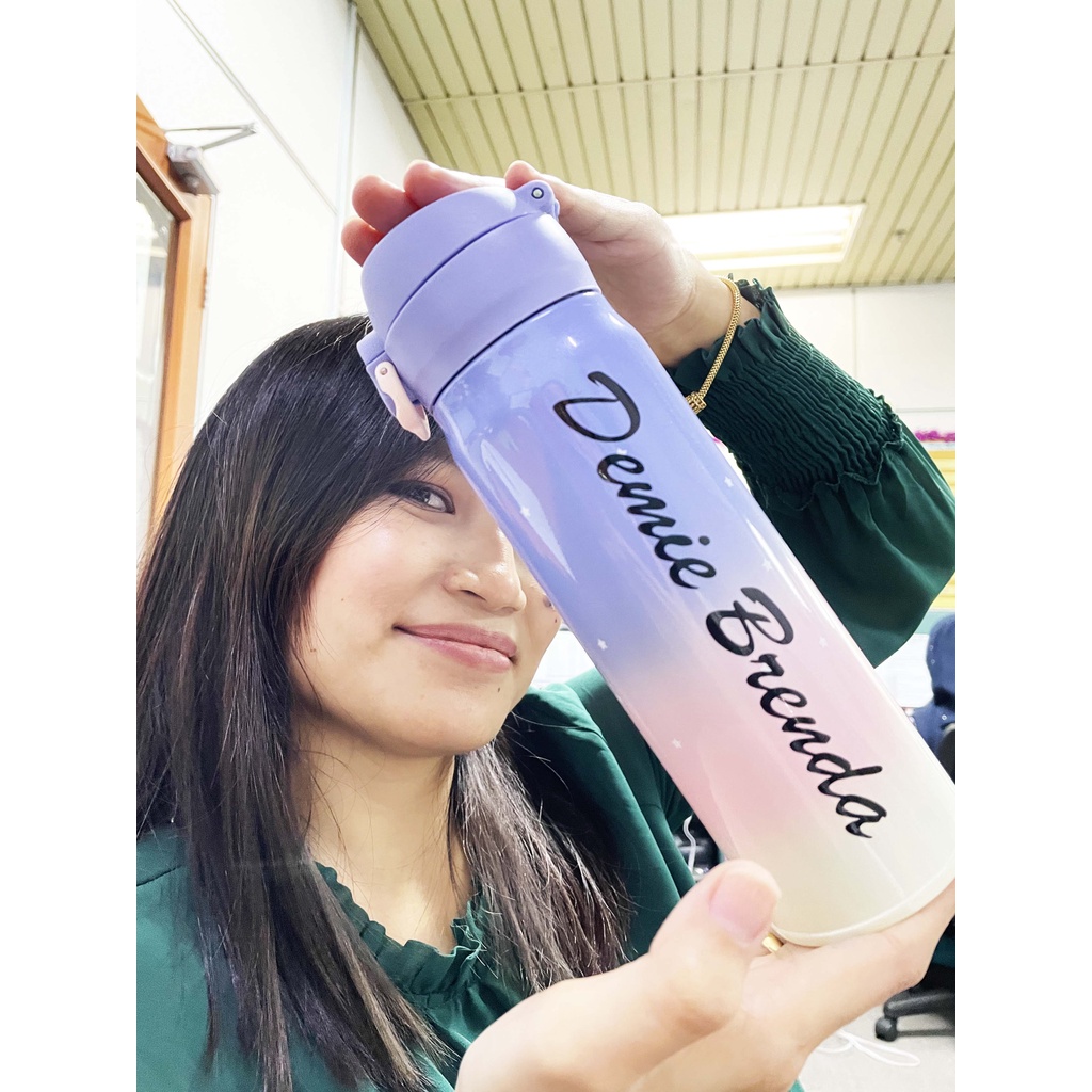 CUSTOM 50 FONT BLACK VINYL STICKER NAME/THERMOS/PHONE CASING/PRESENT/กล่อง/รถ/MUG/CASH PLANNER