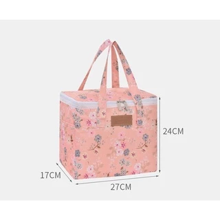 กระเป๋าเก็บอุณหภูมิร้อน-เย็น ขนาด 10L กระเป๋าปิคนิค กระเป๋าใส่ กล่องข้าว ขวดนม อาหาร ปิ่นโต เครื่องดื่มต่างๆ