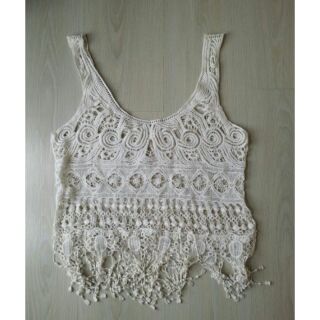 เสื้อแฟชั่นลูกไม้เกาหลีน่ารัก อกได้ถึง 36 ราคาถูก 160 บาท