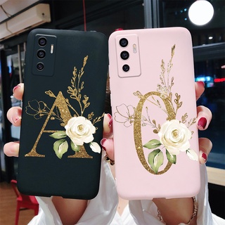 เคสโทรศัพท์มือถือ ซิลิโคนนิ่ม กันกระแทก ลายตัวอักษรน่ารัก สําหรับ Vivo V23e 5G V23e V 23e V23e 5G V2126