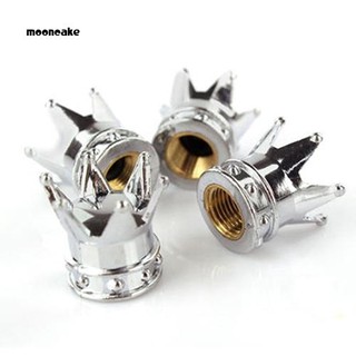 ☼Mooncake☼Useful Silver Crown Tyre Tire Valve Stems Air Cover Car Truck Wheel Rim Dust Cap