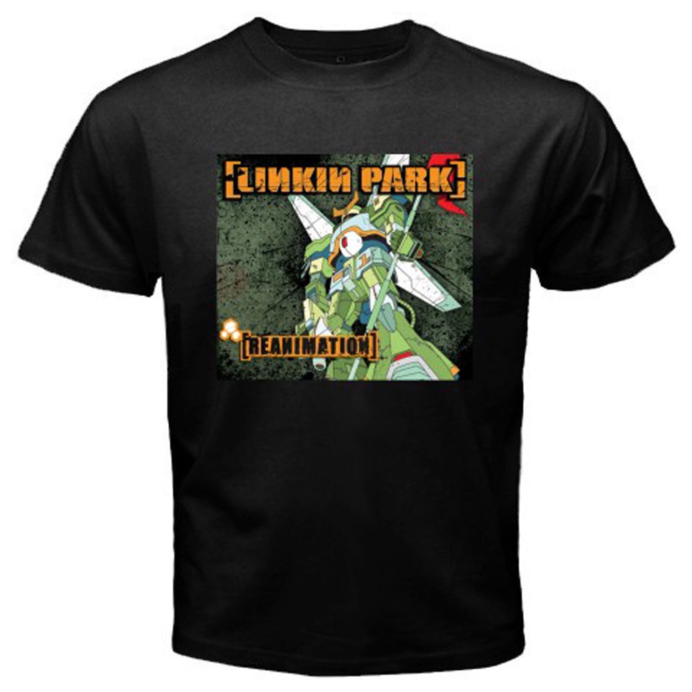 เสื้อยืดแฟชั่น ผ้าฝ้าย 100%ROUNDเสื้อยืด พิมพ์ลายวงร็อค Linkin Park Reanimation Alternative sizes-5x