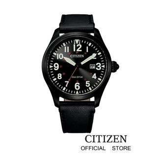 CITIZEN Eco-Drive BM6835-23E  Leather Mens Watch ( นาฬิกาผู้ชายพลังงานแสง )