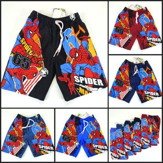 กางเกงขาสั้นเด็ก สไปเดอร์แมน Spider man เอวยืด มีเชือกผูก ลิขสิทธิ์แท้