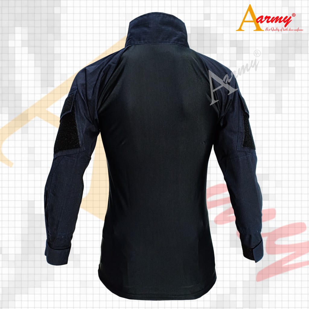 เสื้อคอมเเบตเชิ้ต / Combat Shirt / เสื้อ Spandex ลำตัวดำ แขนผ้ากันลมสีกรม - รูปที่ 3