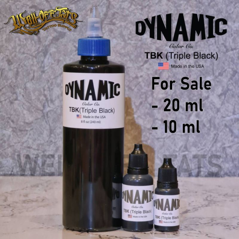 หมึกสักลาย DYNAMIC triple black แท้ แบ่ง 10ml./20ml.