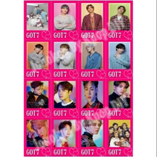 เซตโพลาลอยต์ GOT7 ขอบชมพู 16 รูป 2*3 นิ้ว