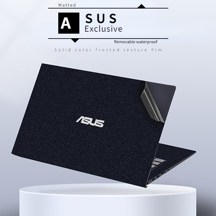 สติ๊กเกอร์แล็ปท็อป Matte Black 3Sides Skin 14 15.6 13 เคส ASUS k552 k555 F555 A555 V555 V556U N43 N4