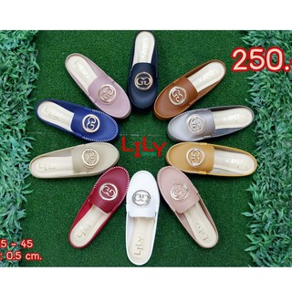 Size 40-45 รองเท้า ตัว G กลม เปิดส้น Lily Shoes