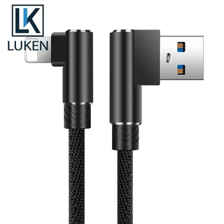 Luken สายชาร์จ USB 90 องศา สําหรับ iP XS Max XR X 6s 7 8 plus 2A