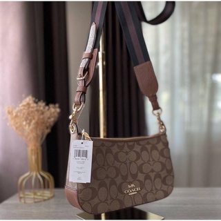 Coach Jes Baguette In Signature Canvas With Vintage Mini Rose Print สีนี้หายาก