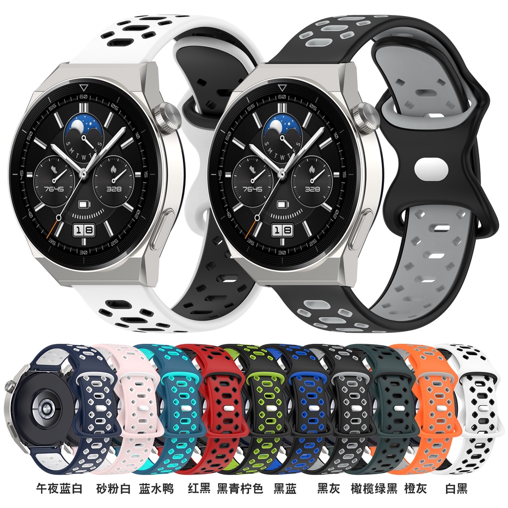 สายนาฬิกาข้อมืออัจฉริยะ แบบสองสี สําหรับ Huawei watch GT3 Pro GT 2 2e Runner Honor Magic watch 2 46 มม. 42 มม. 43 มม. se GS Pro