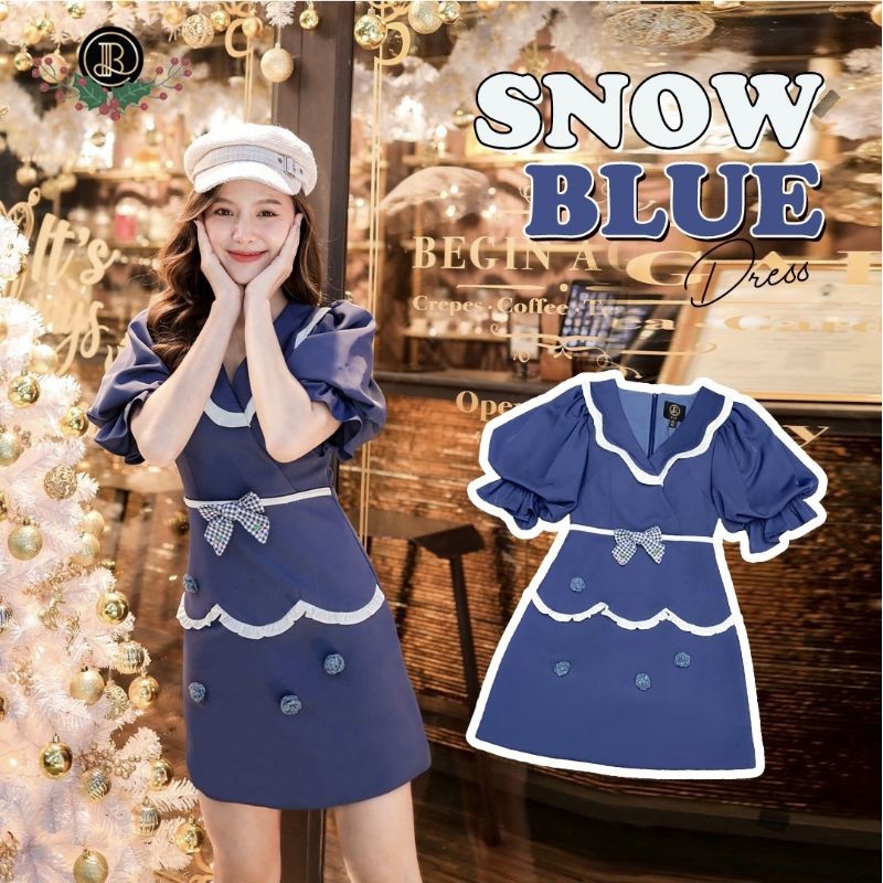 BLT DRESS SNOW BLUE💋 Size XS