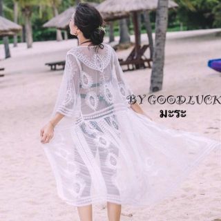 เสื้อคลุมซีทรู ทรงยาว แขนสั้น สไตล์เกาหลี