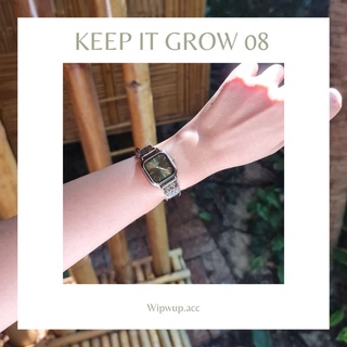 [ลด45 กรอกโค้ด WIP22DEC]นาฬิกาข้อมือรุ่น Keep It Grow 08 นาฬิกาสไตล์เกาหลี สายแสตนเลส100%  กันน้ำกันเหงื่อ