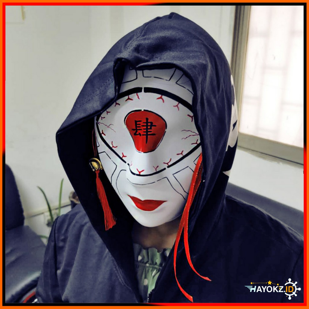 อะนิเมะญี่ปุ่น Demon Slayer Nakime คอสเพลย์หน้ากาก Kimetsu ไม่มี Yaiba Juuni Kitsuki