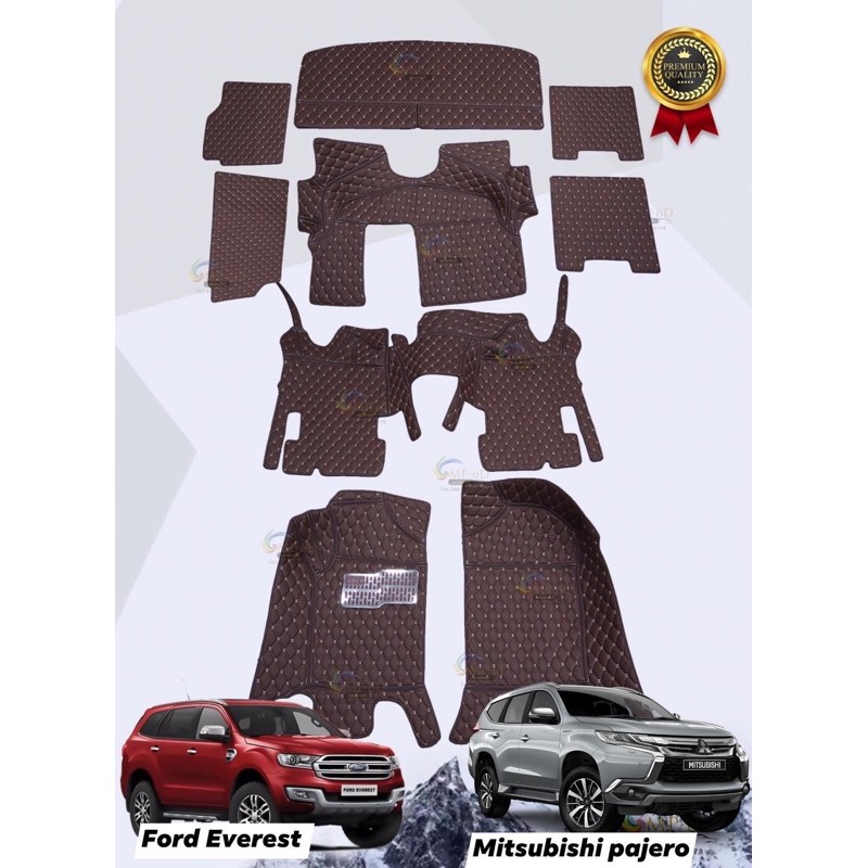 พรมรถยนต์6D SUV Ford Everest / MU7/Pajero/Furtuner (ตรงรุ่น)