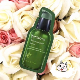 แพ็คเกจใหม่ ผลิตปี2019 ไม่จำกัดซอง พร้อมส่ง/แท้  Innisfree The Green Tea Seed Serum tester 1ml