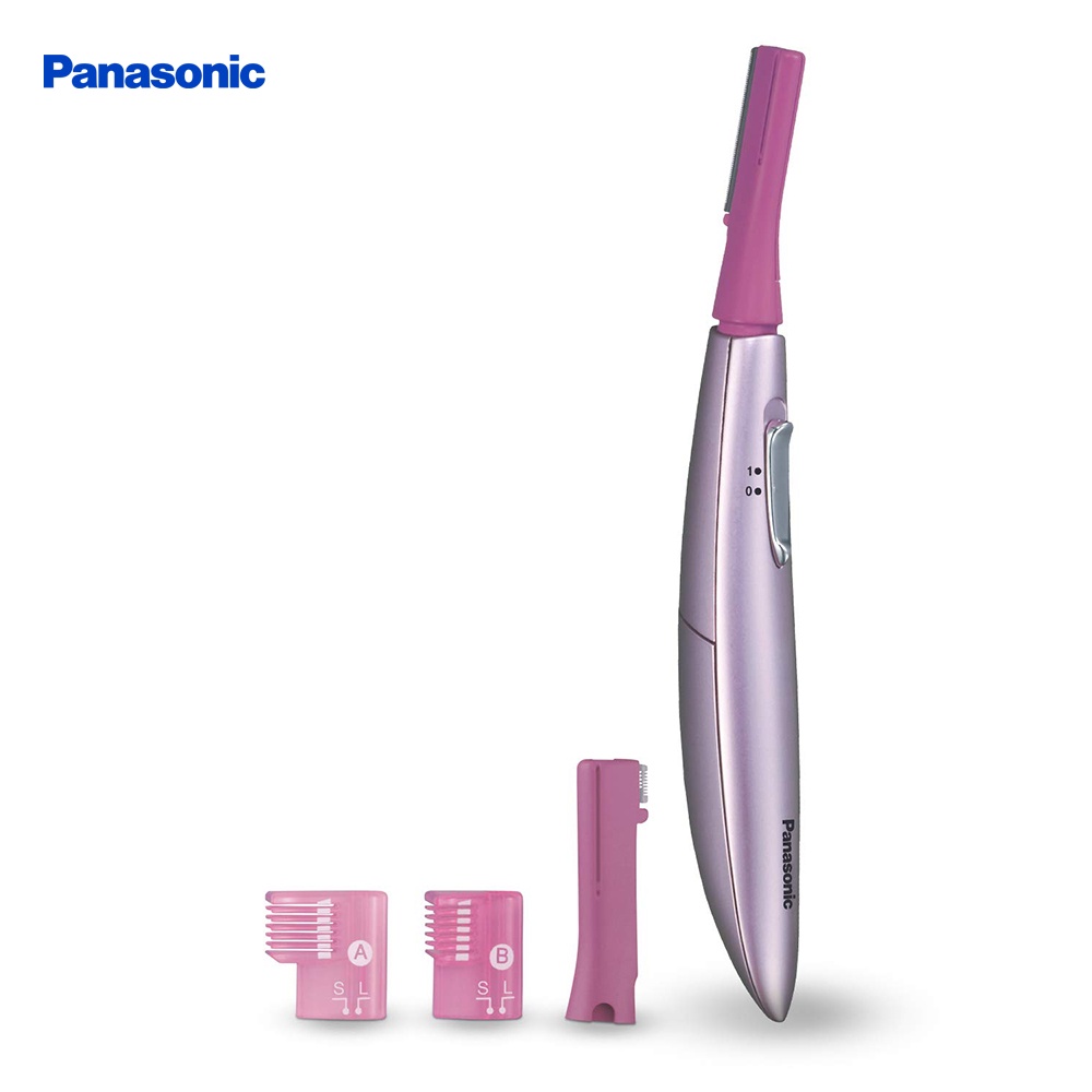 Panasonic Beauty Facial Hair Trimmer ES-2113-PC ที่กันจอนกันขนบนใบหน้าสำหรับผู้หญิง ใช้งานแบบแห้ง พร้อมหัวกันแบบหมุนได้นุ่มนวล สินค้ารับประกัน 1 ปี