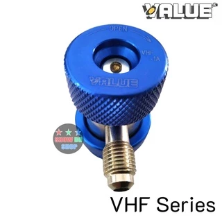 ข้อต่อ R134a Quick Coupler วัดน้ำยาแอร์ รถยนต์ แบบมีวาวล์ปรับได้ VALUE VHF-A แพ็คคู่