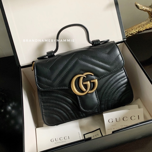 Like new gucci marmont mini top handle