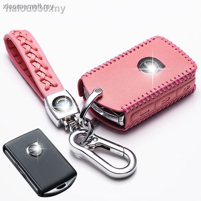 อุปกรณ์เสริมรถ leather2025 Volvo S90 เคสกุญแจ XC60 XC90 XC40V90 พวงกุญแจหนัง