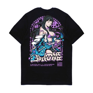 Cod เสื้อยืดคอกลม แขนสั้น พิมพ์ลายกราฟฟิค Naruto-Hyuga Hinata ทรงหลวม สําหรับผู้ชาย และผู้หญิงเสื้อยืดอินเทรนด์