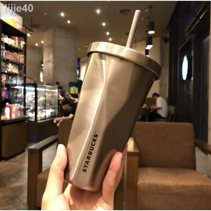 🔥 ส่วนลด 50%🔥 ☇♞■แก้วสเตนเลสเก็บความเย็นมาพร้อมหลอด ครบชุด แก้วสตาบัค Starbucks Tumbler แก้วเก็บความ