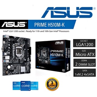 MAINBOARD (เมนบอร์ด) 1200 ASUS PRIME H510M-K Warranty 3 - Y