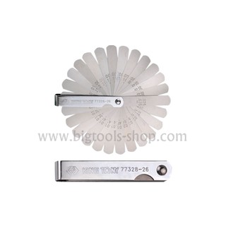 คิง โทนี่ : ฟิลเลอร์เกจ 26 ใบ King Tony : Feeler Gauge 26 blades (77328-26)