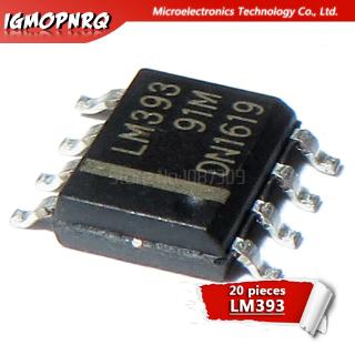 ส่งฟรี ใหม่ แท้ ตัวเปรียบเทียบ LM393 LM393DR LM393D SOP-8 20 ชิ้น