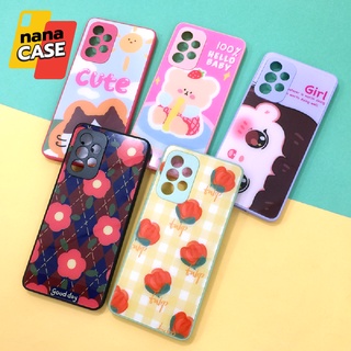 เคสซัมซุง/Samsung A13(5G) A33(5G) A53(5G) A73(5G)เคสมือถือกระจกพิมพ์ลายดอกไม้ ลายการ์ตูนน่ารัก  กันเลนส์กล้อง