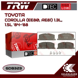 ผ้าเบรคหน้า TRW สำหรับ COROLLA (EE80, AE81) 1.3L, 1.5L 84-88 (GDB323)