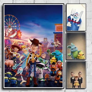 โปสเตอร์กระดาษคราฟท์ ลาย Toy Story สําหรับตกแต่งบ้าน